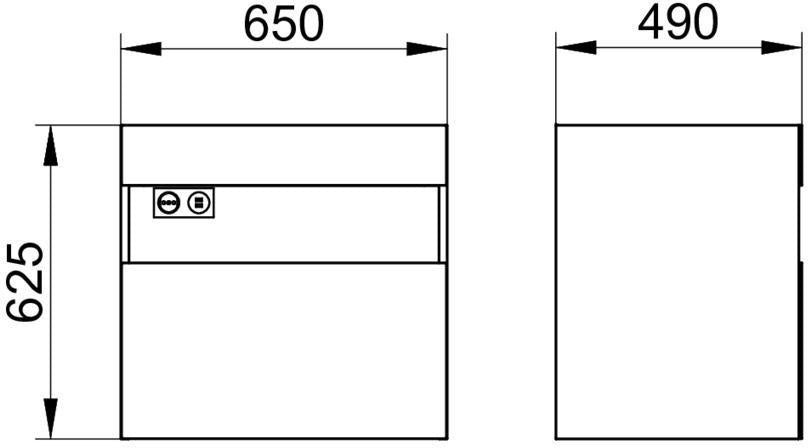 KEUCO STAGELINE Waschtischunterbau 650 mm mit Auszug in Cashmere für Einbauwaschtisch