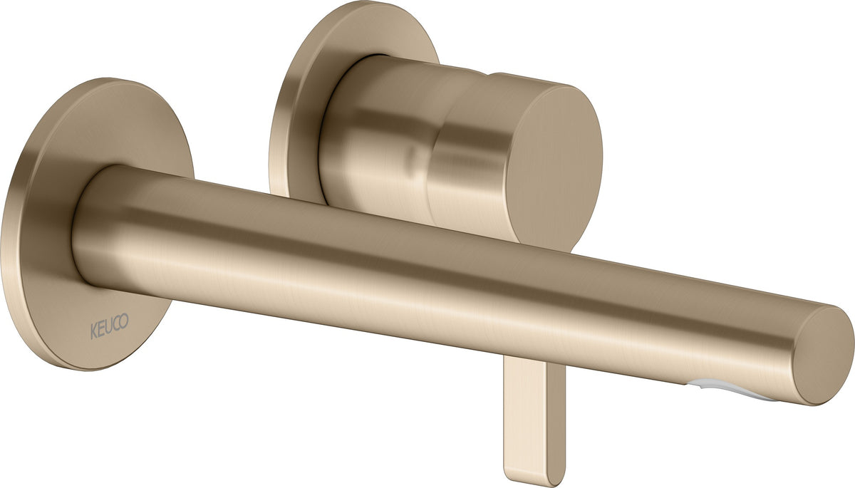 KEUCO Edition 400 Einhebel-Waschtischmischer Unterputz, Ausladung 197 mm, Bronze gebürstet