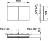 KEUCO Royal Modular 2.0 Spiegelschrank beleuchtet 600 mm mit Steckdose und USB