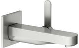 KEUCO IXMO Einhebel-Waschtischmischer Unterputz Wandmontage 187 mm Messing gebürstet