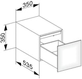 KEUCO Edition 11 Sideboard 350 mm mit Auszug, weiß Hochglanz – Push-to-Open & Dämpfung