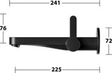 KEUCO IXMO Einhebel-Waschtischmischer Unterputz, rund, Ausladung 165 mm, schwarz matt