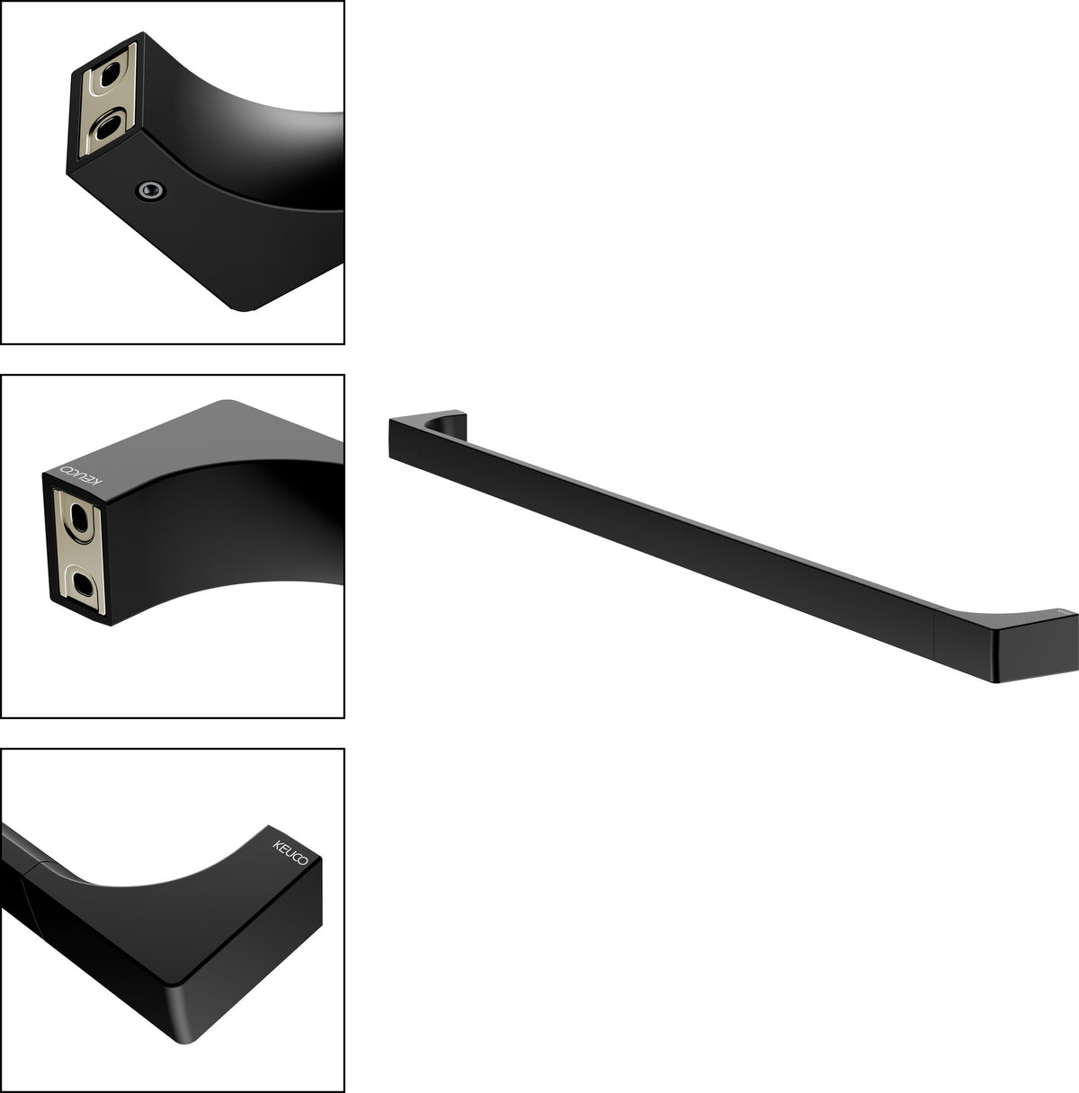 KEUCO Edition 11 Badetuchhalter 600 mm verchromt – eckiges Design von Tesseraux & Partner