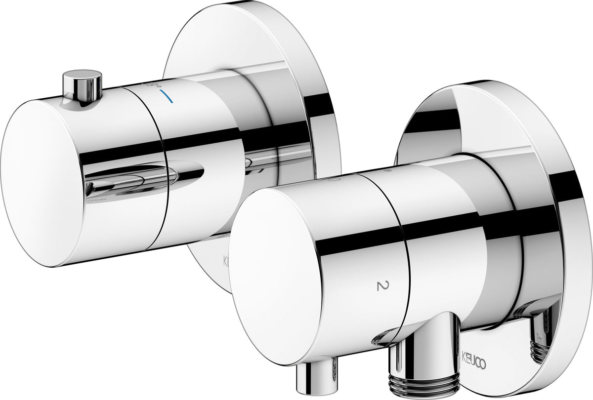 KEUCO Plan blue Thermostatarmatur Set Unterputz 2-Wege aluminium-finish
