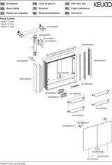 KEUCO Royal Lumos Spiegelschrank 800 mm mit LED-Beleuchtung und Ablagefach, silber-eloxiert