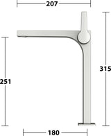 KEUCO Edition 11 Einhebel-Waschtischmischer 150 mit Zugstangen-Ablaufgarnitur, Edelstahl-finish