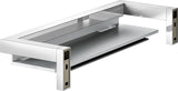 KEUCO Duschablage Edition 90 Square mit Glasabzieher, verchromt/Aluminium, 360 mm