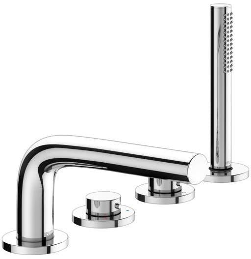 KEUCO Edition 400 Wannenmischer 4-Loch Wannenrand 220 mm Edelstahl-finish
