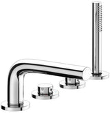 KEUCO Edition 400 Wannenmischer 4-Loch Wannenrand 220 mm Edelstahl-finish