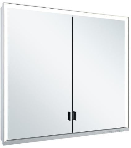 KEUCO Royal Lumos Spiegelschrank 800 mm silber-eloxiert mit Ablagefach – Wandvorbau