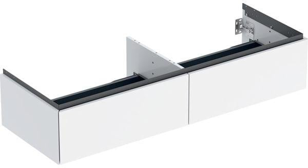 Geberit ONE Unterschrank für Aufsatzwaschtisch, 2 Schubladen, 133,2 cm, weiß hochglänzend