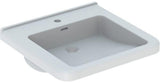 GEBERIT Renova Comfort Waschtisch eckig barrierefrei 55 cm weiß mit Überlauf