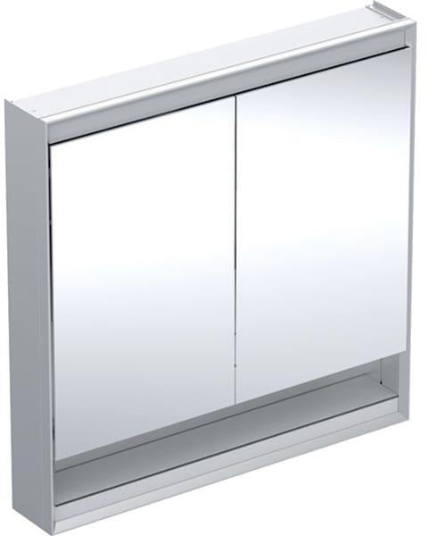 Geberit ONE Spiegelschrank mit ComfortLight, 2 Türen, 75 cm, Aluminium