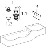 GEBERIT Bambini Spiel- und Waschlandschaft für 3 Waschtischarmaturen, 139 cm, weiß