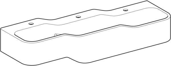 GEBERIT Bambini Spiel- und Waschlandschaft 140 cm – 3 Waschplätze, weiß-alpin matt