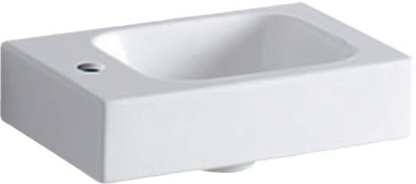 Geberit iCon Handwaschbecken 38x28 cm, Hahnloch rechts, ohne Überlauf, weiß