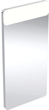 Geberit Option Lichtspiegel 90x65 cm mit LED-Beleuchtung oben – Aluminium gebürstet