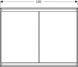 GEBERIT ONE Spiegelschrank mit ComfortLight, 2 Türen, 75 cm, weiß