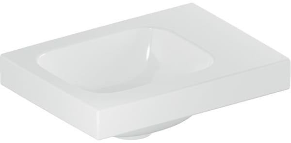Geberit iCon Light Handwaschbecken 38x28 cm mit Hahnloch rechts, ohne Überlauf, weiß
