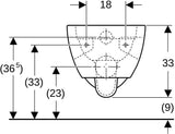 GEBERIT Renova Wand-WC Tiefspüler Rimfree spülrandlos weiß 4,5 l