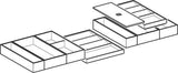 Geberit Schubladeneinsatz-Set für obere Schublade, Breite 120 cm, aus Bambus