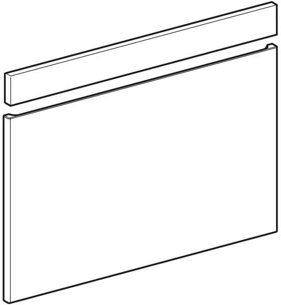 Geberit Renova Plan Schubladen-/Front-Set 55 cm in Nussbaum Hickory Hell für Möbelwaschtisch