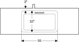 Geberit ONE Waschtisch 120x40 cm CleanDrain mit KeraTect, weiß glänzend, ohne Hahnloch