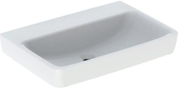 GEBERIT Renova Plan Waschtisch 55x44cm ohne Hahnloch & Überlauf, weiß – Unterbaufähig