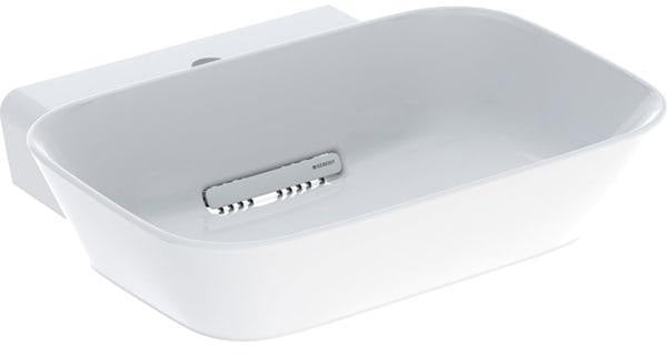 Geberit ONE Aufsatzwaschtisch 50x42,5 cm weiß KeraTect CleanDrain mit Hahnloch