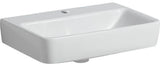 Geberit Renova Compact Waschtisch 55x37 cm, mittigem Hahnloch, ohne Überlauf, weiß