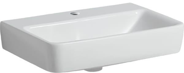 Geberit Renova Compact Waschtisch 55x37 cm, mittigem Hahnloch, ohne Überlauf, weiß