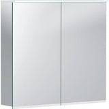 Geberit Option Plus Spiegelschrank mit LED-Beleuchtung, zwei Türen, 75x70x17,2 cm, verspiegelt
