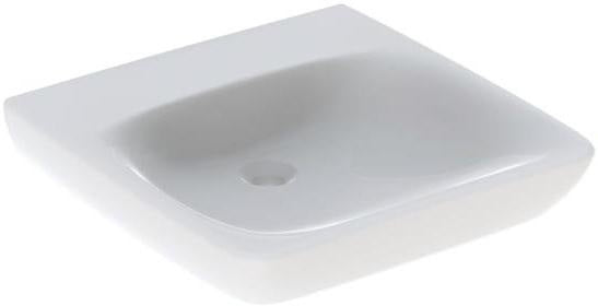 GEBERIT Renova Comfort Waschtisch barrierefrei 55x55 cm ohne Hahnloch ohne Überlauf weiß