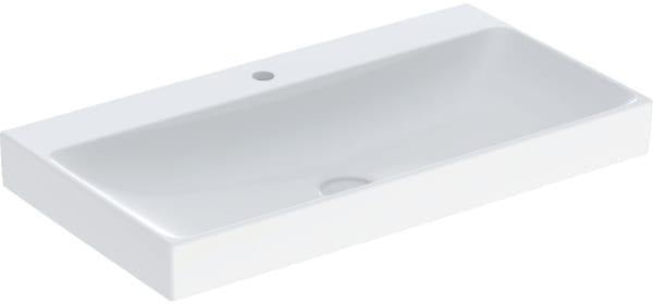 Geberit ONE Waschtisch 60x48 cm mit Hahnloch, ohne Überlauf, weiß, KeraTect