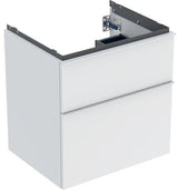 Geberit iCon Waschtischunterschrank 59,2 cm mit 2 Schubladen, weiß hochglanz – wandhängend