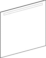 Geberit Option Basic Lichtspiegel eckig 50x70cm mit LED-Beleuchtung oben, Aluminium eloxiert