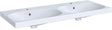Geberit Acanto Doppel-Waschtisch 120x48 cm, 2 Hahnlöcher, mit Überlauf, weiß