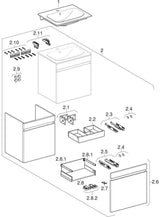Geberit Renova Plan Waschtischset mit Unterschrank Nussbaum hell KeraTect 55 cm
