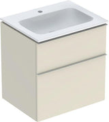 Geberit iCon Waschtischset 60 cm mit Unterschrank und 2 Schubladen in Weiß Hochglanz