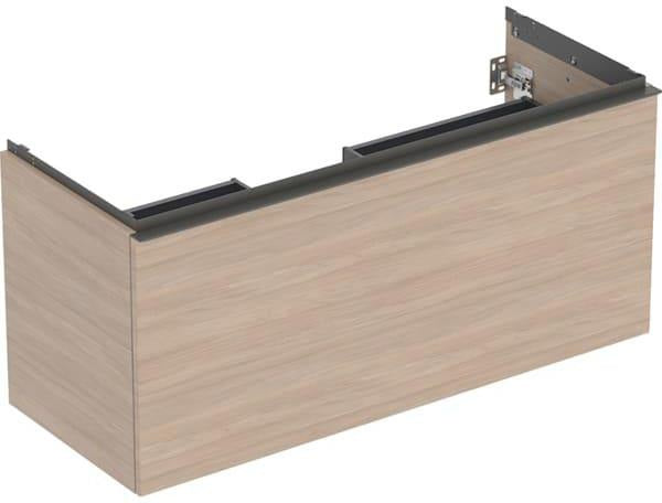 Geberit Acanto Waschtischunterschrank 120 cm Nussbaum mit Schublade und Innenschublade