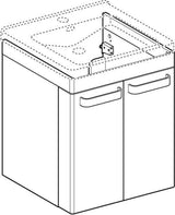 GEBERIT Renova Comfort Waschtischunterschrank 53 cm, 2 Türen, weiß matt, wandhängend