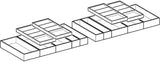 Geberit Schubladeneinsatz-Set für obere Schublade, Breite 120 cm, aus Bambus