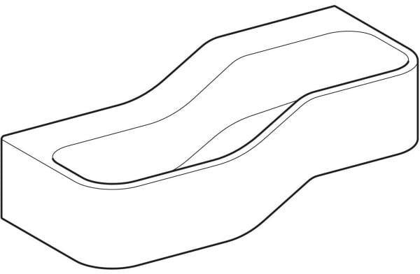 Geberit Bambini Spiel- und Waschlandschaft 90 cm, 2 Waschplätze, ohne Hahnloch, grün
