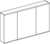 Geberit Option Plus Spiegelschrank mit LED-Beleuchtung, 3 Türen, 90 cm, verspiegelt