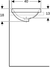 Geberit VariForm Einbauwaschtisch rund 40 cm, weiß, KeraTect, ohne Hahnloch, mit Überlauf