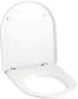 Geberit Mango WC-Sitz weiß mit Deckel und verchromten Scharnieren – Duroplast, 155 mm Befestigungsabstand