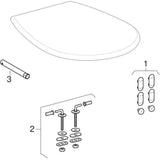 Geberit Renova Stand-WC Tiefspüler, Abgang vertikal, teilgeschlossen, 53,5 cm, weiß