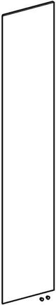 GEBERIT iCon Tür für Hochschrank 36x180 cm weiß hochglänzend – Badmöbel-Tür