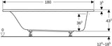 Geberit Renova Rechteckbadewanne 170x75 cm, weiß, Sanitäracryl, mit Überlaufloch