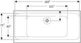 Geberit Tawa Duo Badewanne 170x75 cm weiß, rechteckig, schmaler Rand, 2-Sitzer